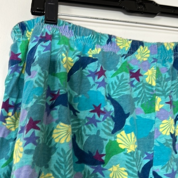 Vintage 90s under the sea all over print cotton shorts plus size 2x - Picture 5 of 6